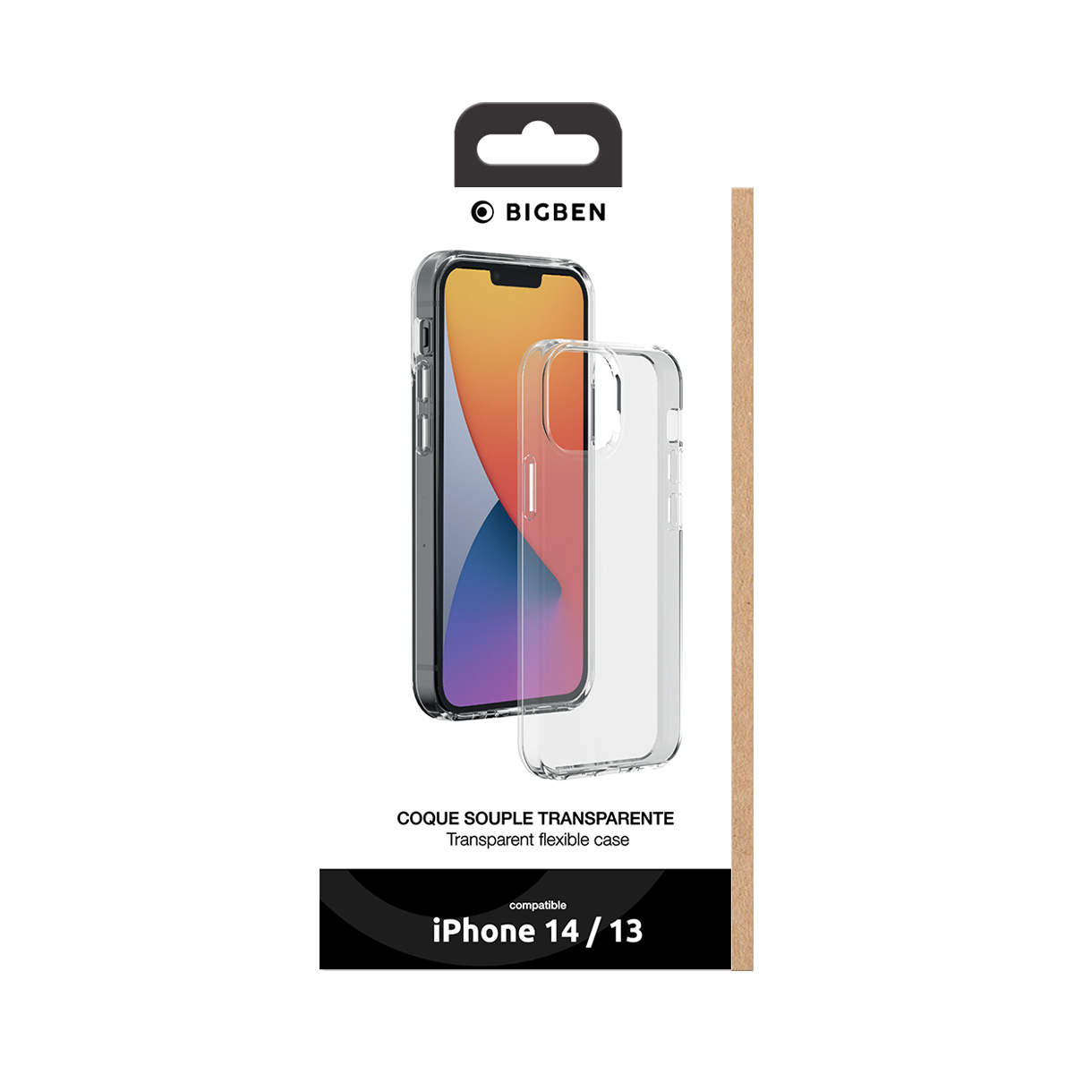 Custodia trasparente BIGBEN per iPhone 14/13.