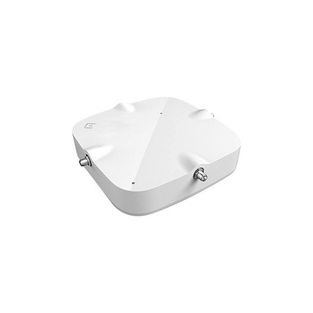 Un dispositivo cuadrado blanco con conectores en los laterales.