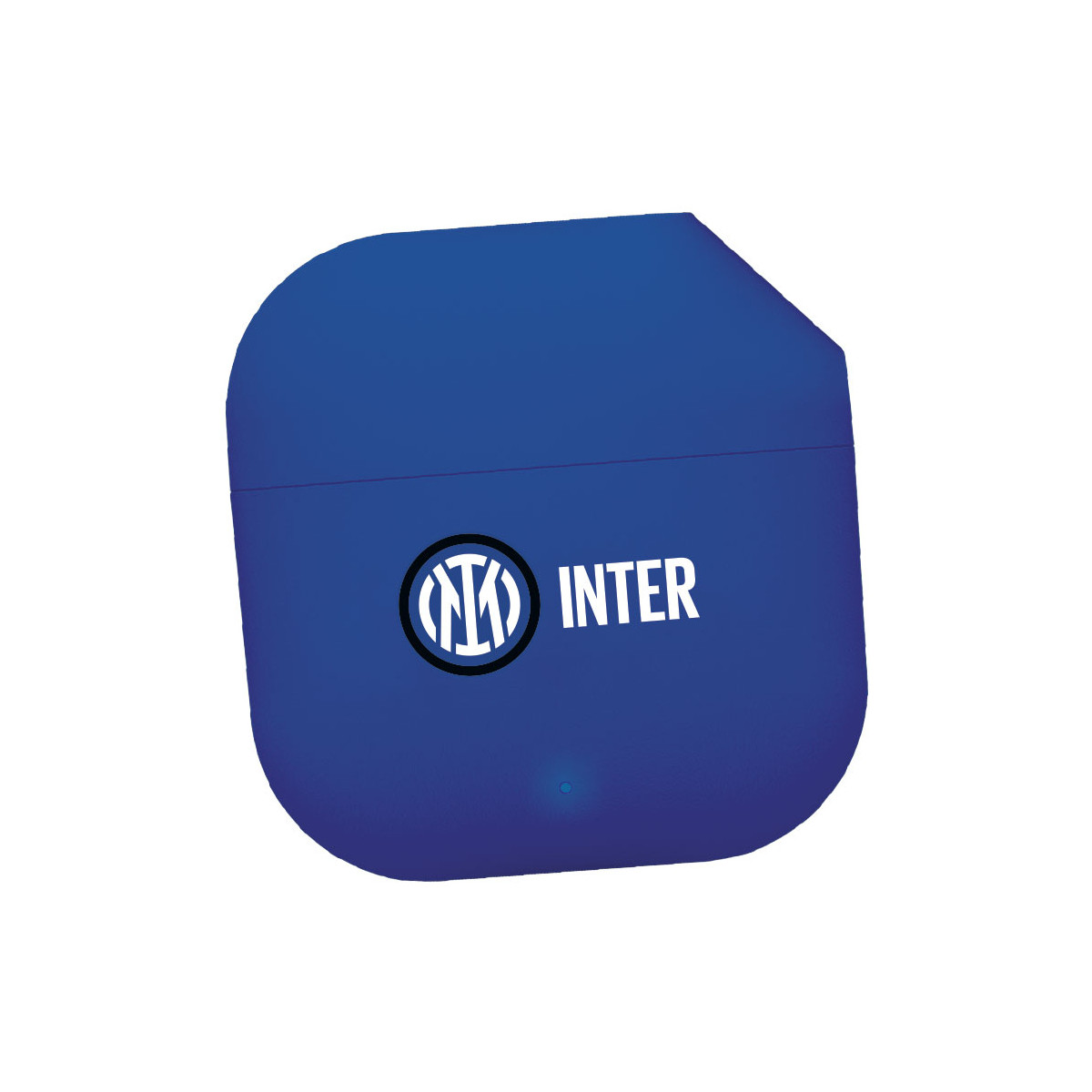 Custodia di ricarica blu con logo e scritta Inter.