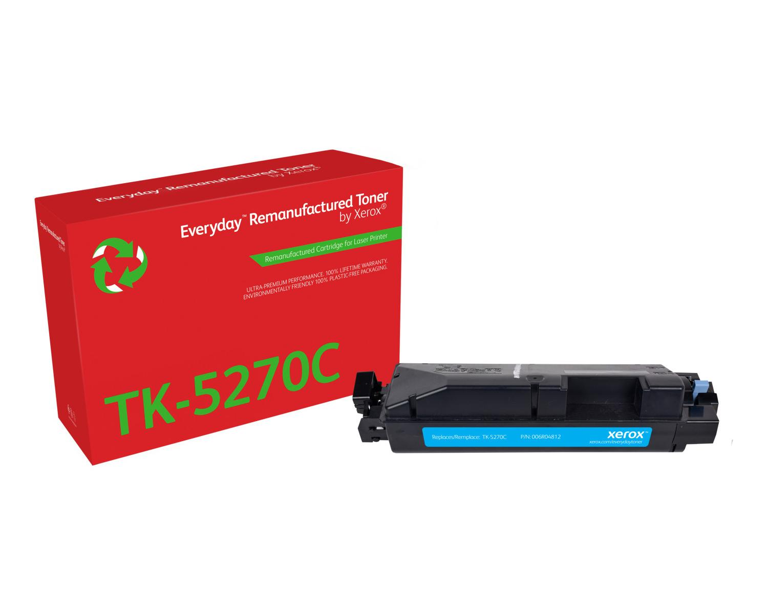 Rode doos met TK-5270C opdruk en blauwe tonercartridge ernaast.