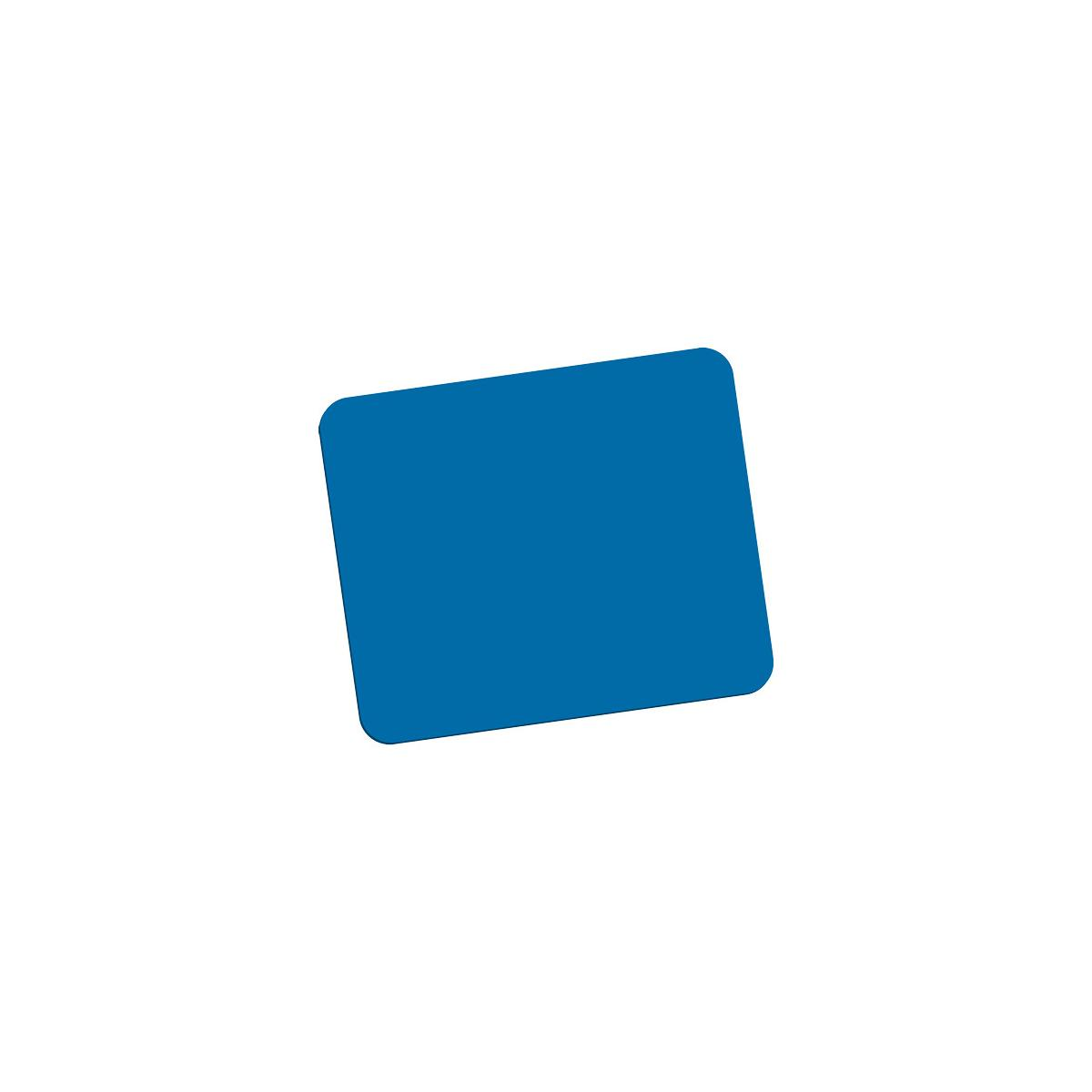 Een blauw, afgerond rechthoekig gebied op een witte achtergrond.