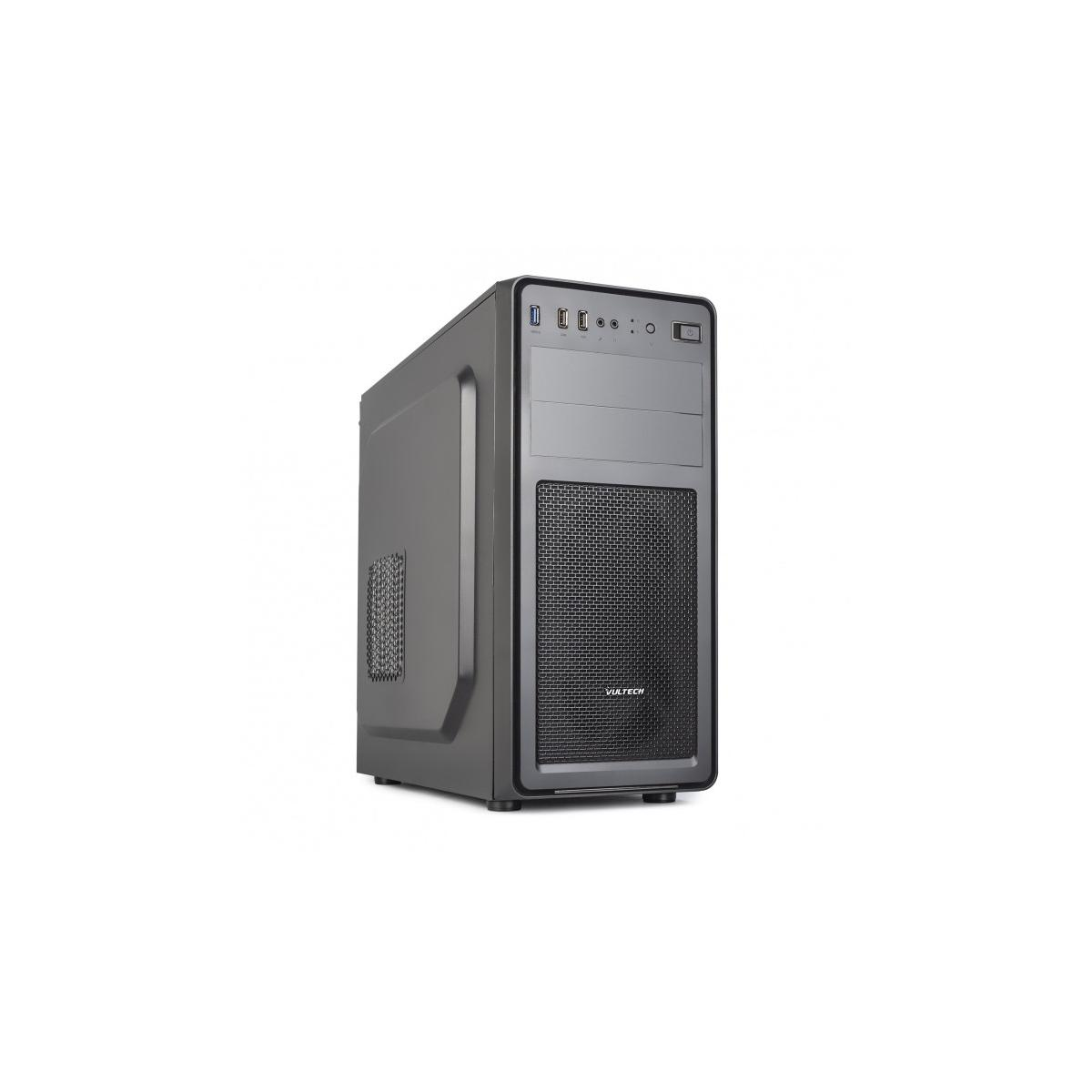 Un case per computer scuro su sfondo bianco.