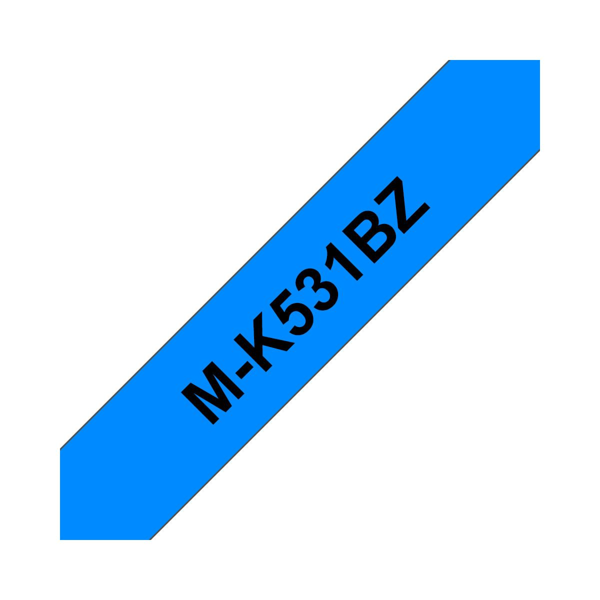Blauer Streifen mit schwarzem Text M-K531BZ.