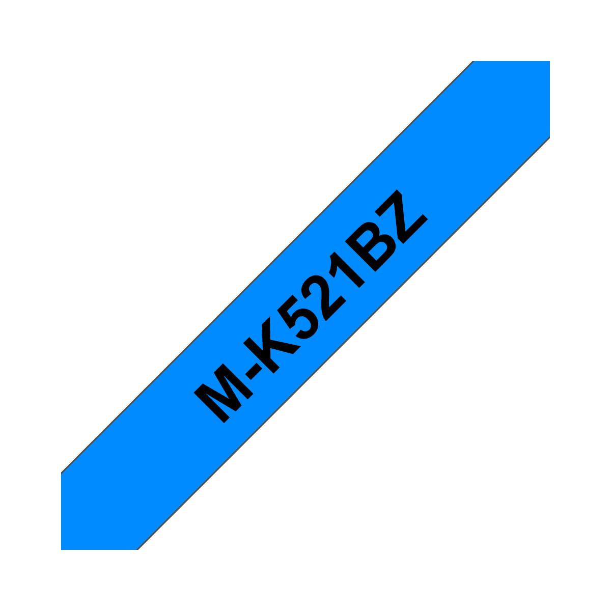 Una franja azul con texto negro M-K521BZ.