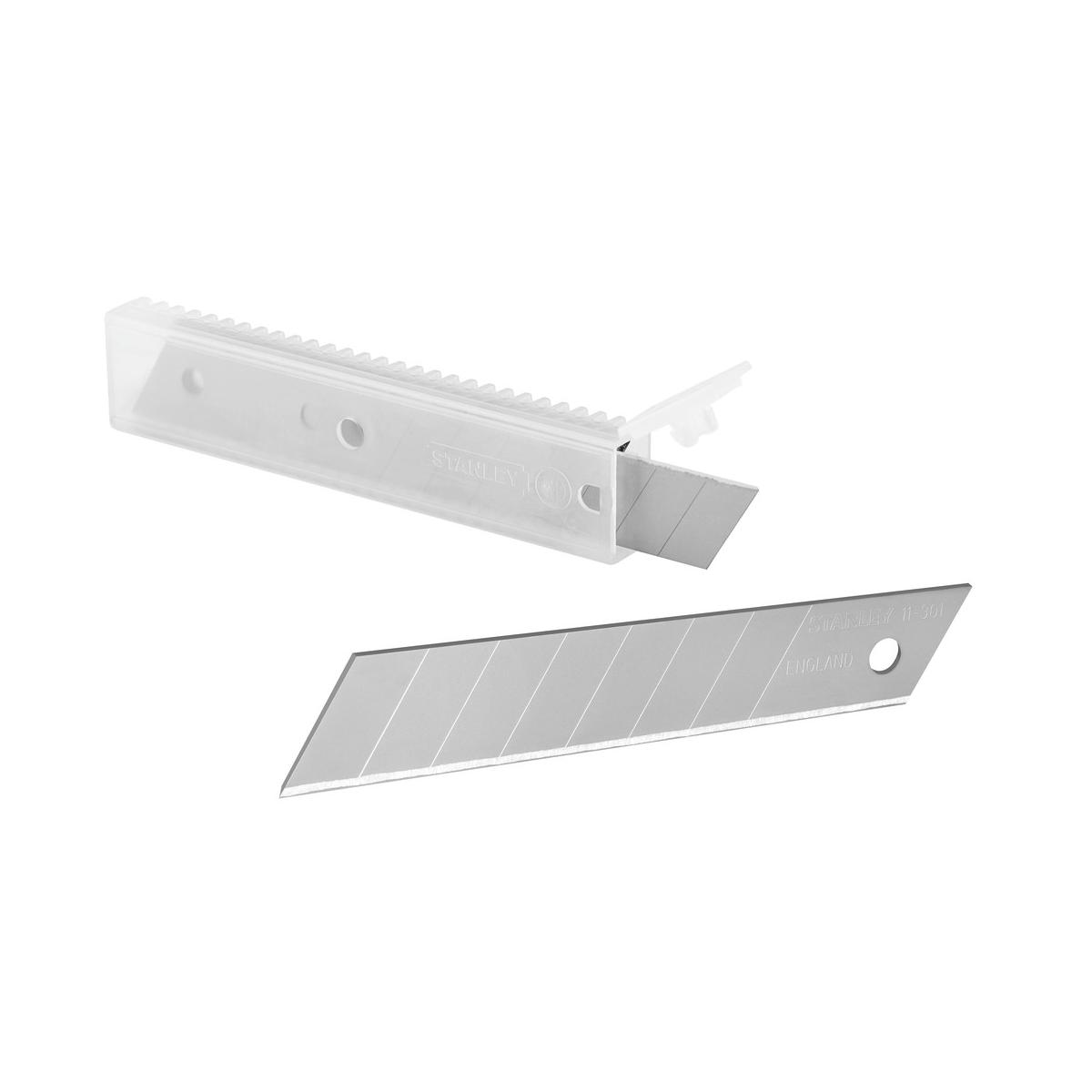 Ein Stanleymesser-Klingen-Nachfüllpack mit einer Klinge aus Metall.