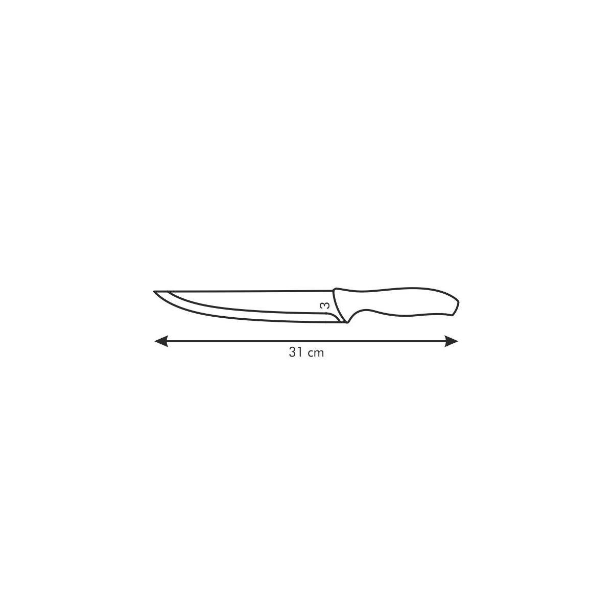 Linienzeichnung eines Messers mit einer Klingenlänge von 31 cm.