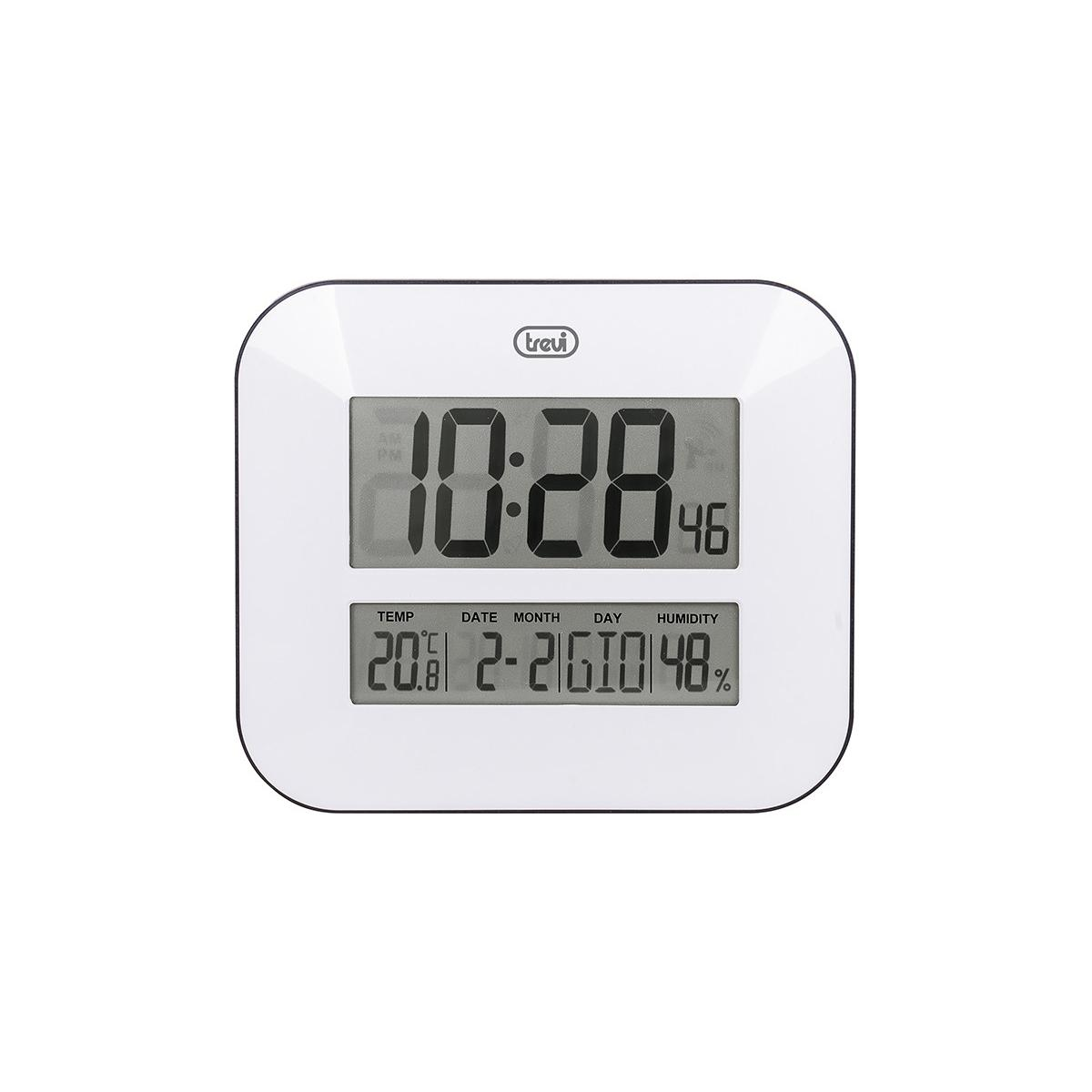 Digitaluhr zeigt 10:28 Uhr, 20.8°C, 2. Monat, 26. Tag, 48% Luftfeuchtigkeit.