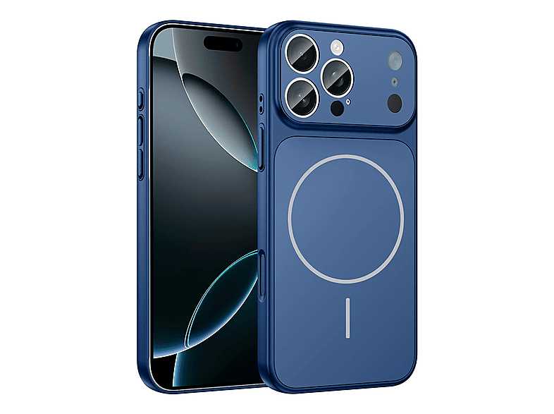 LOPARD iPhone 15 Pro Uyumlu Mgsafe Şarj Özellikli Kamera Korumalı Formen Kapak Telefon Kılıfı Mavi