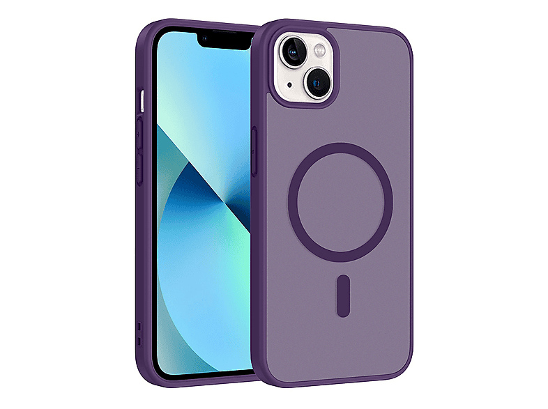 LOPARD iPhone 15 Uyumlu Mgsafe Şarj Özellikli Babet Kapak Telefon Kılıfı Derin Mor
