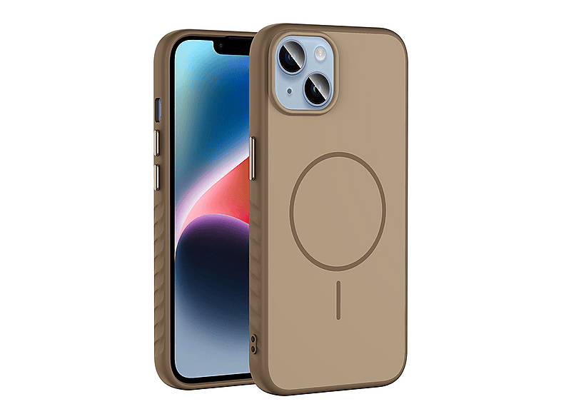 LOPARD iPhone 15 Uyumlu Mgsafe Şarj Özellikli Tea Kapak Telefon Kılıfı Altın