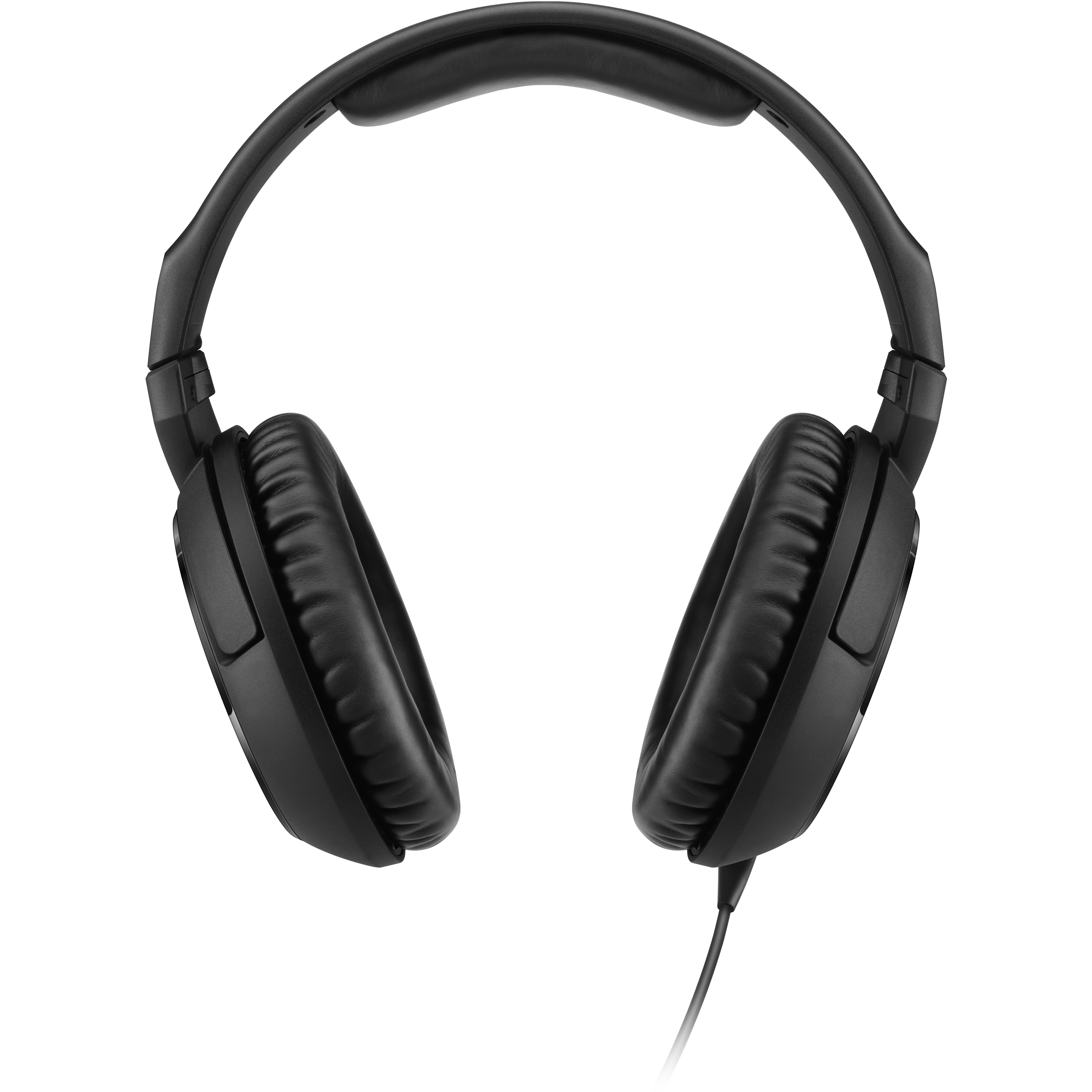 Cuffie nere over-ear con padiglioni imbottiti e archetto regolabile.