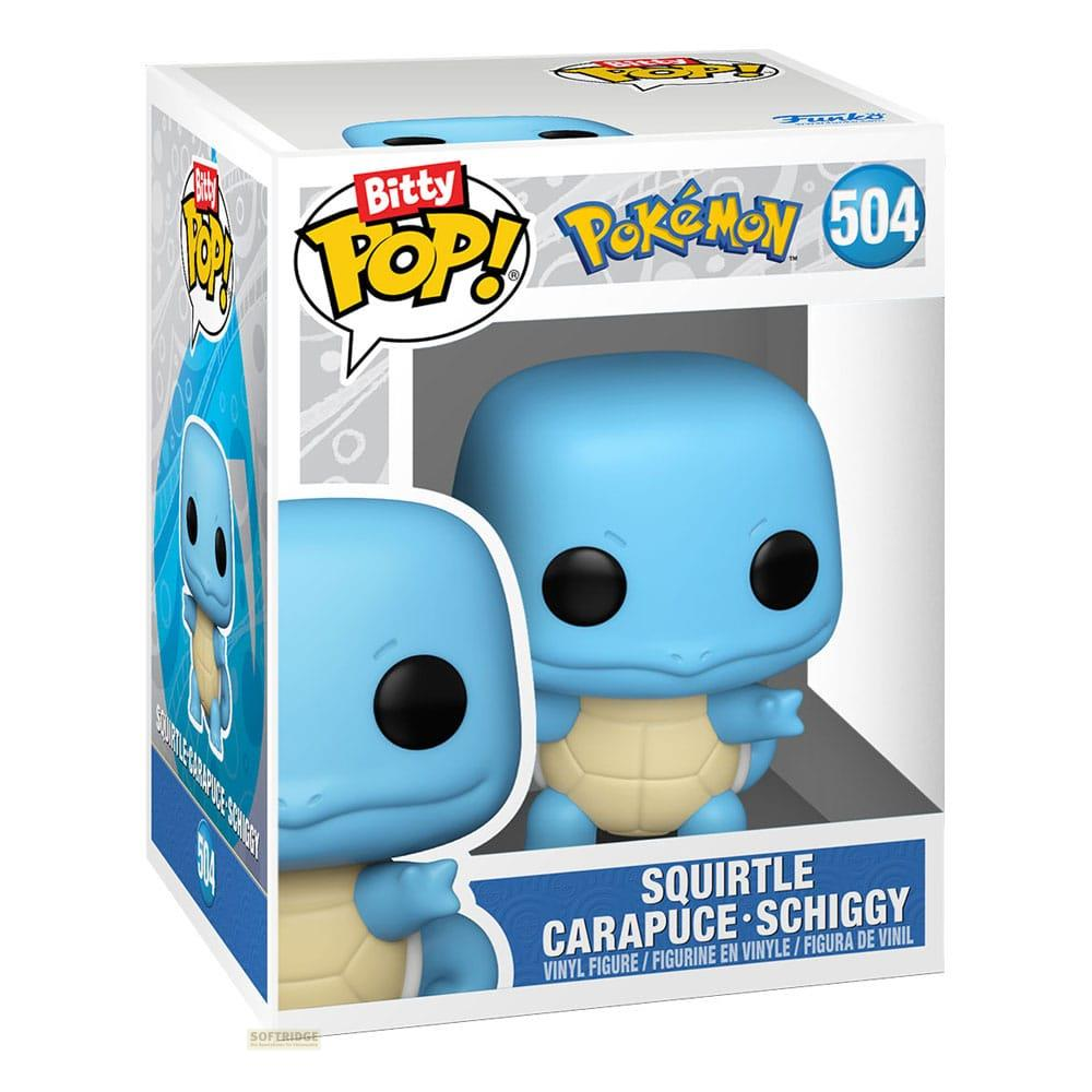 Figura Funko Pop Bitty de Squirtle en su embalaje original.