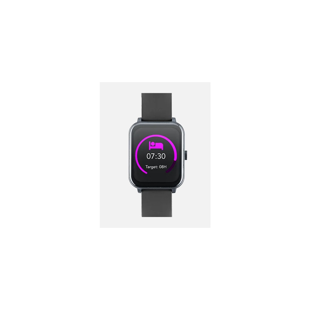 Smartwatch grigia con monitoraggio del sonno: 07:30, Obiettivo: 08H.