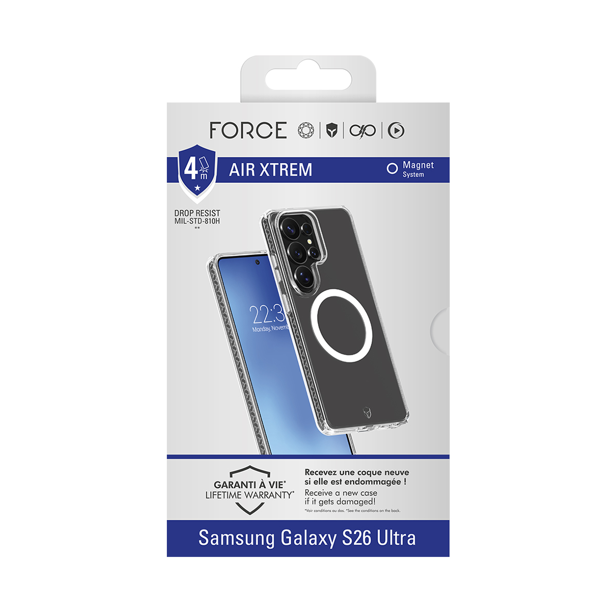 Funda Samsung Galaxy S26 Ultra con sistema magnético y protección anticaídas 4m.