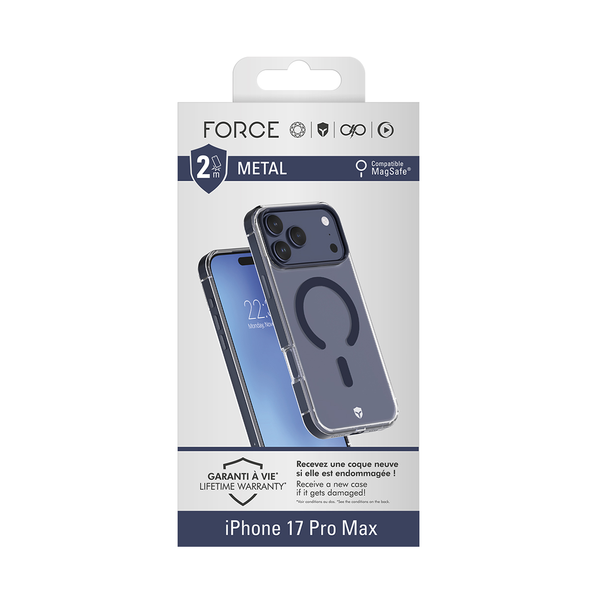 iPhone 17 Pro Max Hülle mit MagSafe, Metall, Lebenslange Garantie.