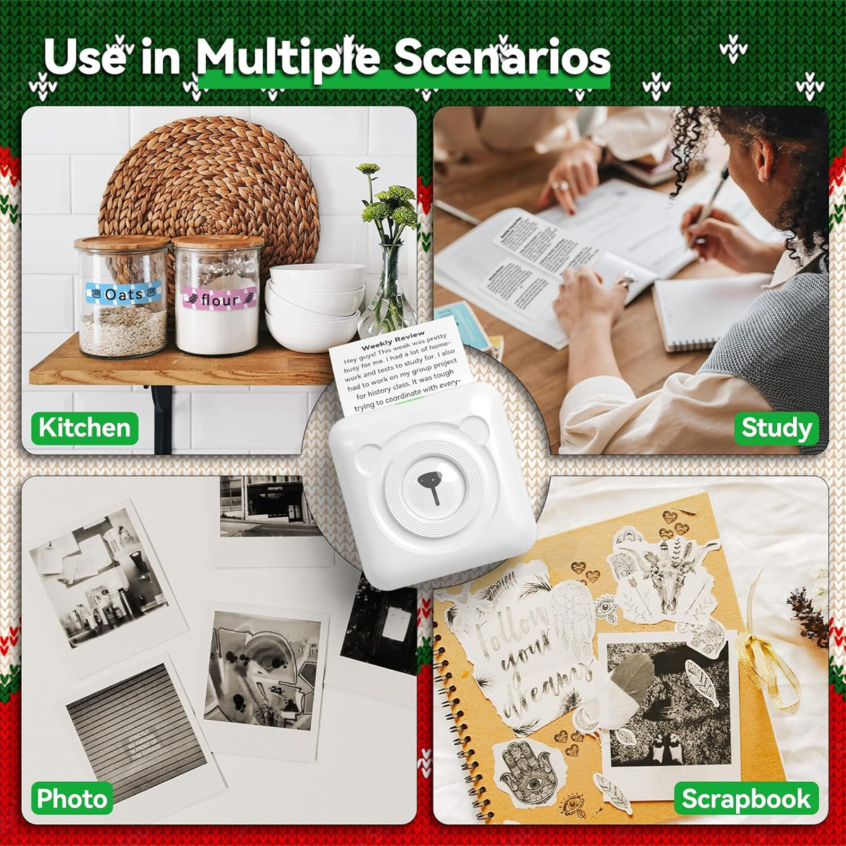 Küche, Studium, Foto und Scrapbook mit Mini-Drucker.
