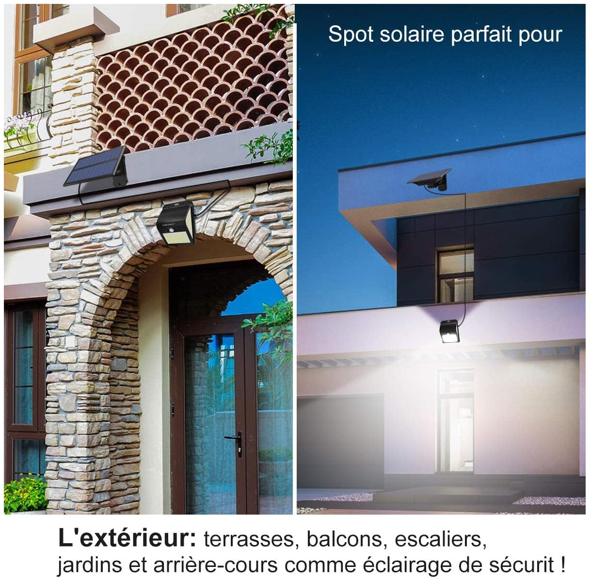 Solarstrahler für Außenbereiche wie Terrassen und Gärten.