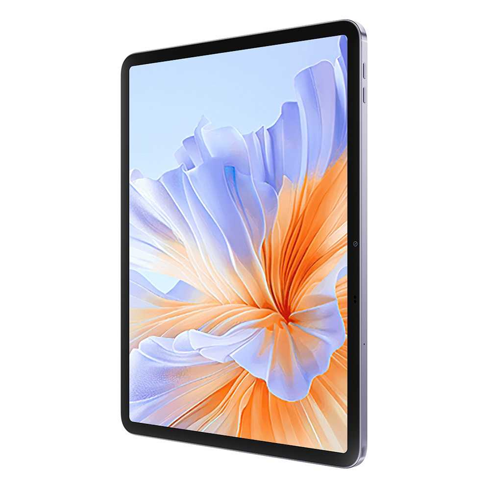 Ein modernes Tablet mit einem bunten, abstrakten Hintergrundbild.