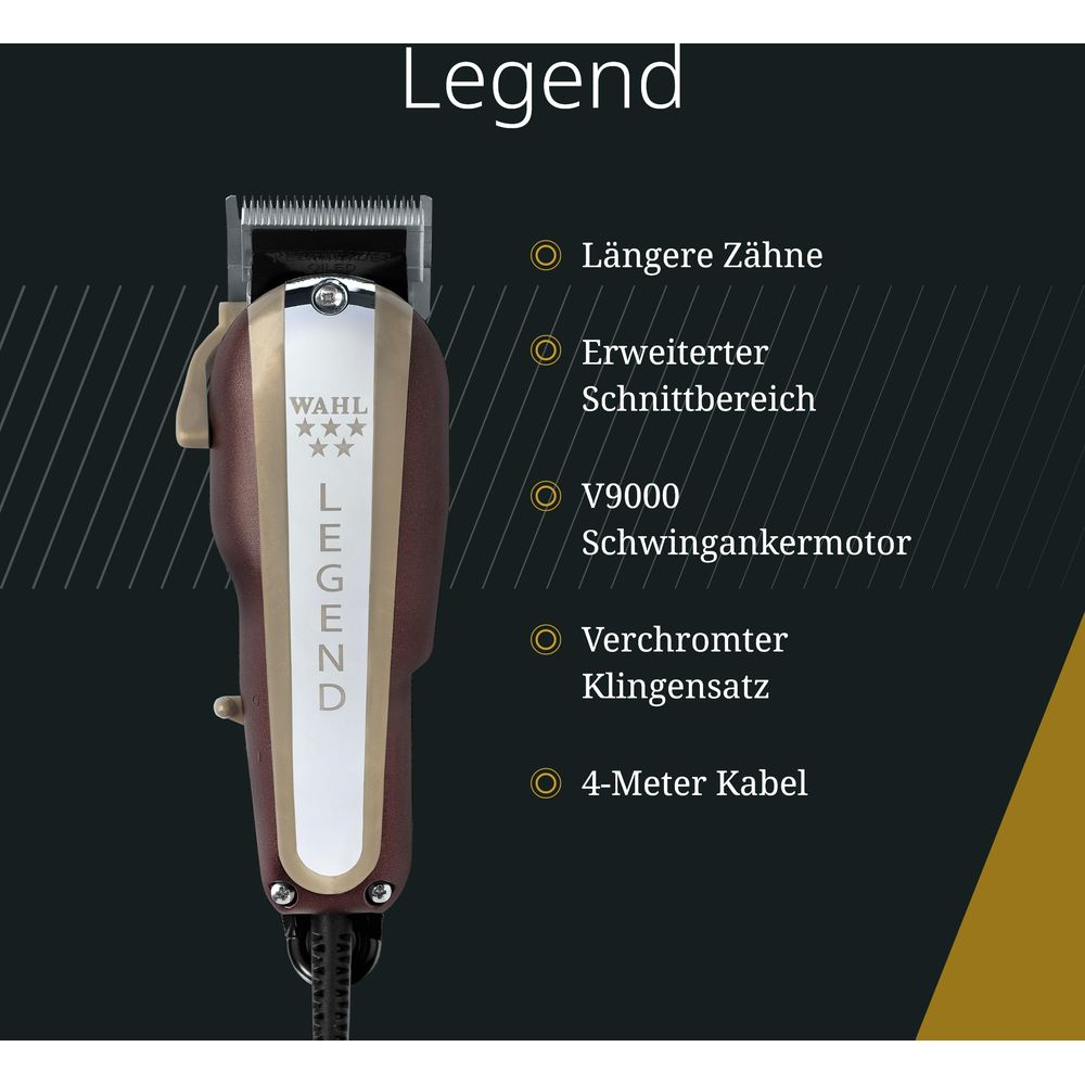 Tagliacapelli Wahl Legend con denti più lunghi e cavo da 4m.
