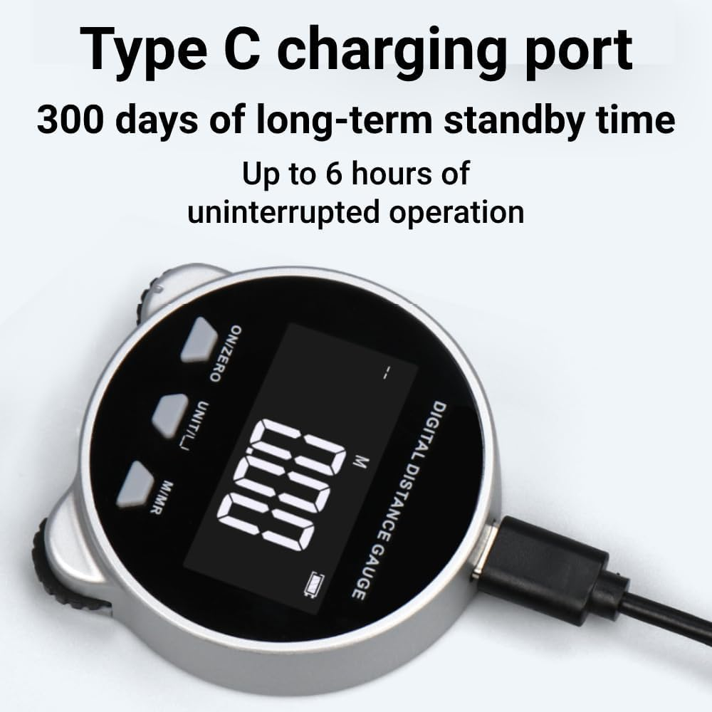 Digitales Distanzmessgerät mit Typ-C-Anschluss, 300 Tage Standby.