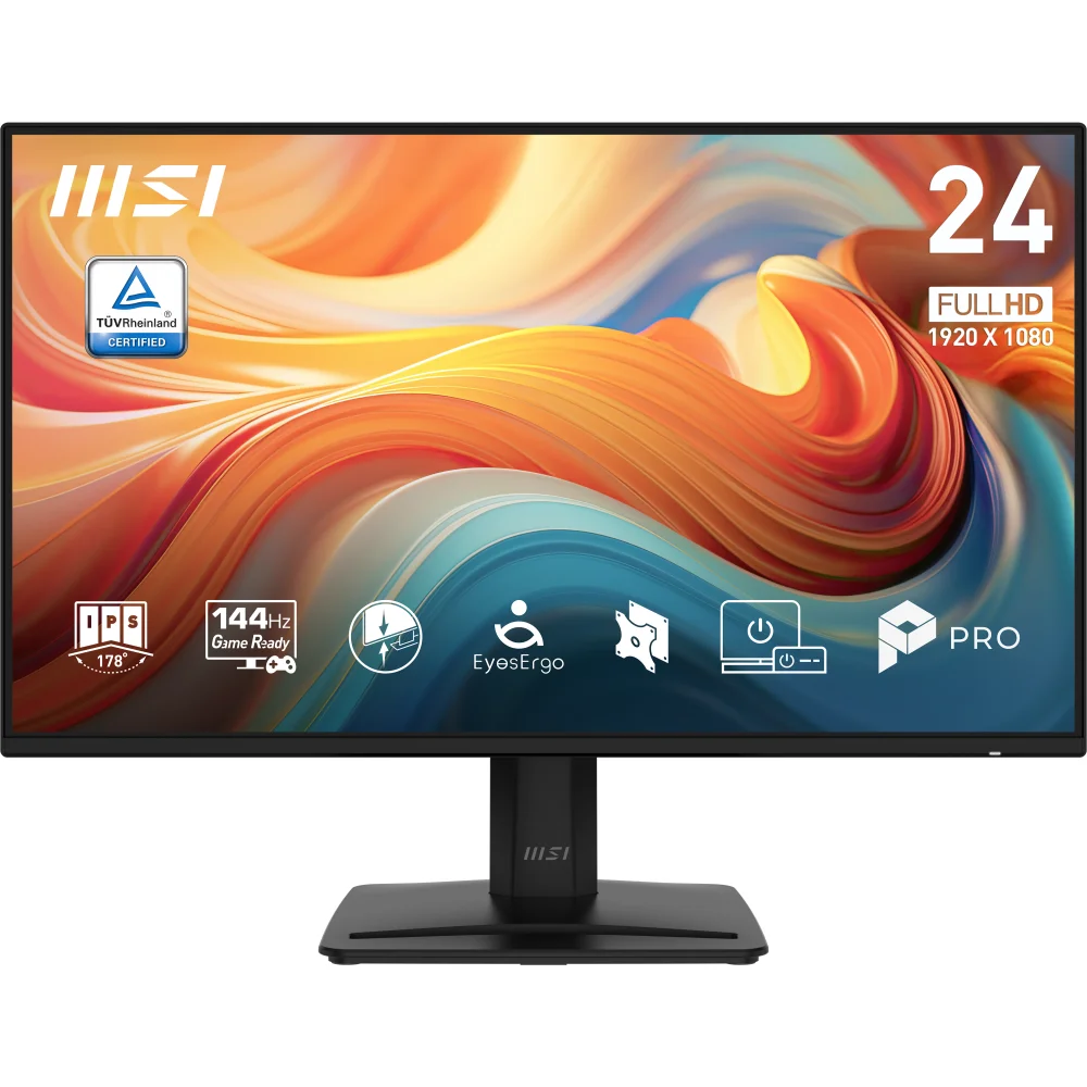 MSI 24 inç Full HD 144Hz, IPS, EyesErgo ve PRO özellikli monitör.