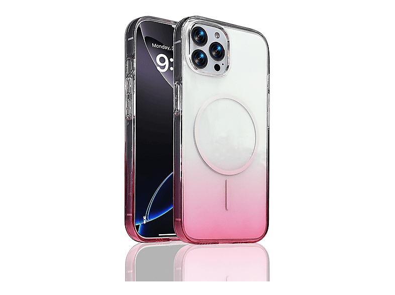 LOPARD iPhone 15 Pro Max Uyumlu Magsafe Şarj Özellikli Septik Silikon Kapak Telefon Kılıfı Pembe