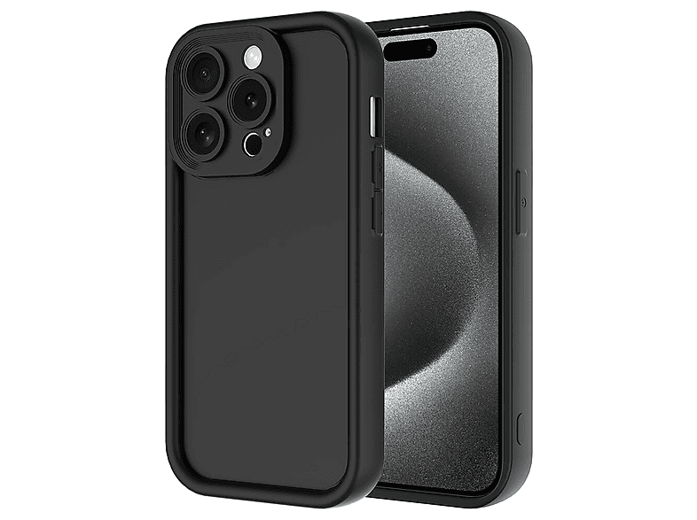 LOPARD iPhone 15 Pro Uyumlu Kamera Korumalı Ananas Kapak Telefon Kılıfı Siyah