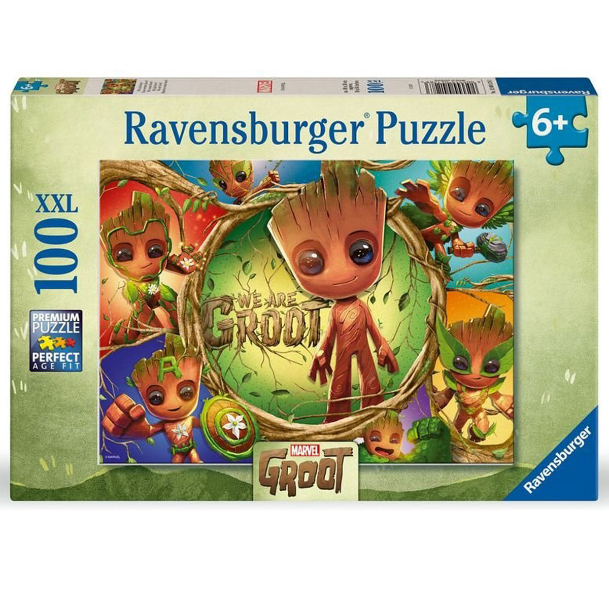 Puzzle Ravensburger: 100 piezas, XXL, con varios Groots.