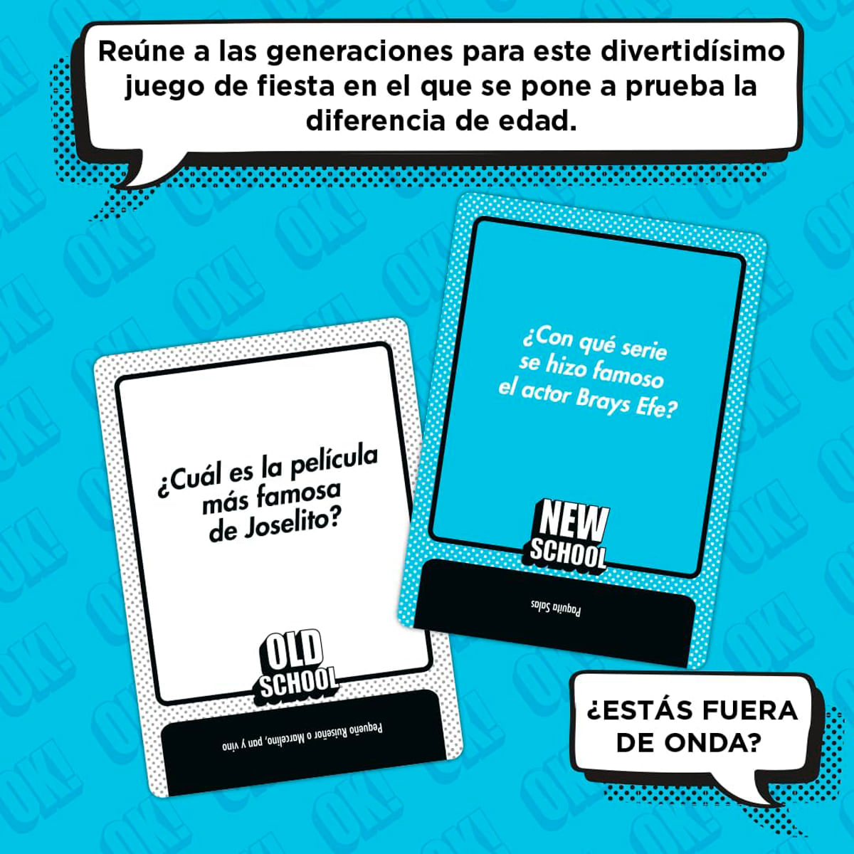 Dos tarjetas con preguntas, una 'Old School', la otra 'New School'.