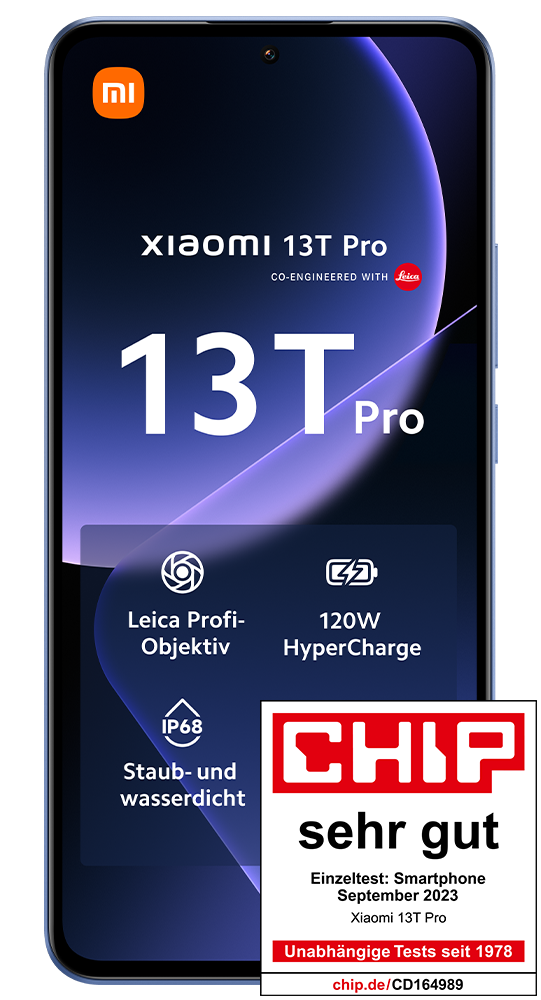 Xiaomi 13T Pro con lente Leica, 120W HyperCharge, IP68. Prueba CHIP: muy bueno.