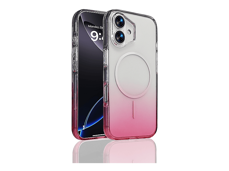 LOPARD iPhone 16 Uyumlu Mgsafe Şarj Özellikli Septik Silikon Kapak Telefon Kılıfı Pembe
