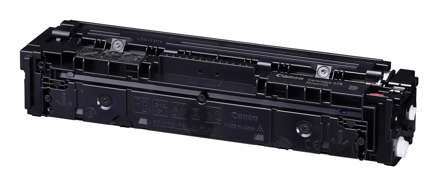 Toner laser Canon Cartridge 075 Magenta nero, Made in Japan.
