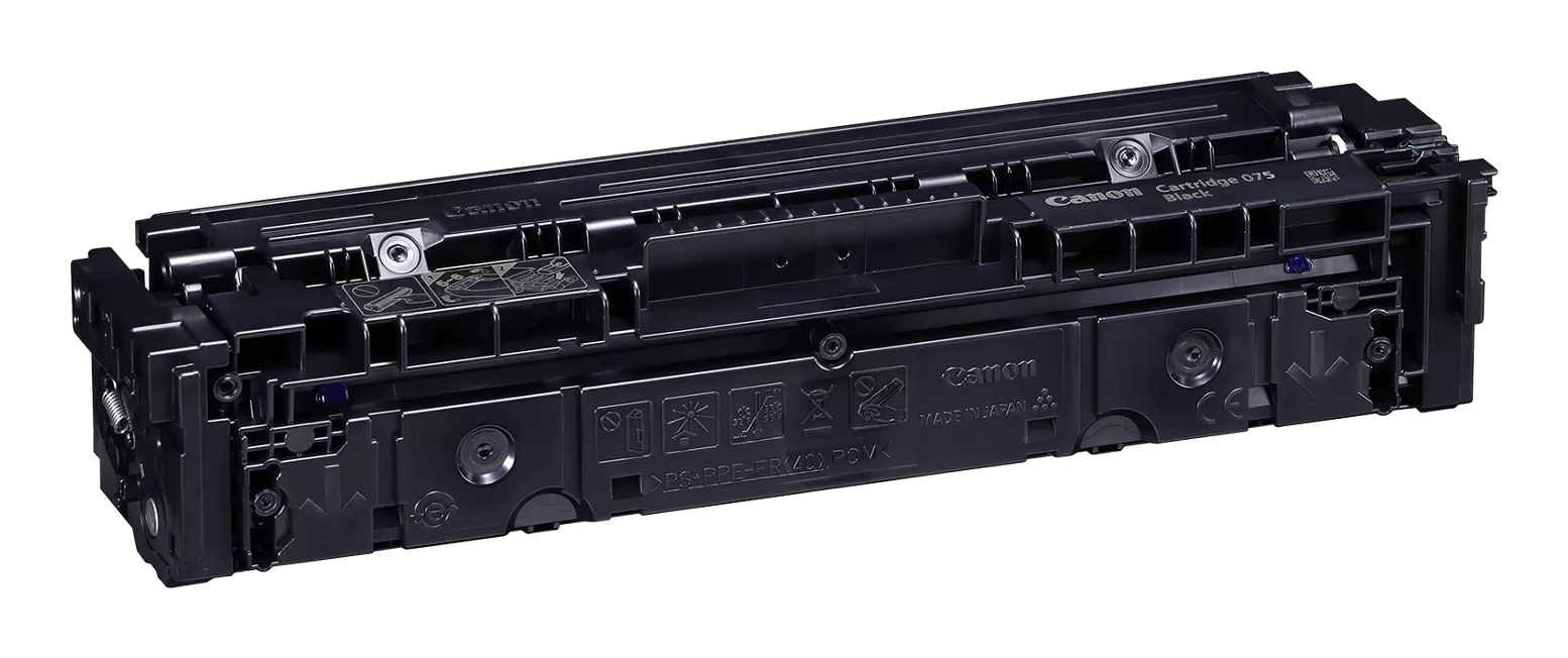 Siyah Canon 075 toner kartuşu, Japonya'da üretilmiştir.
