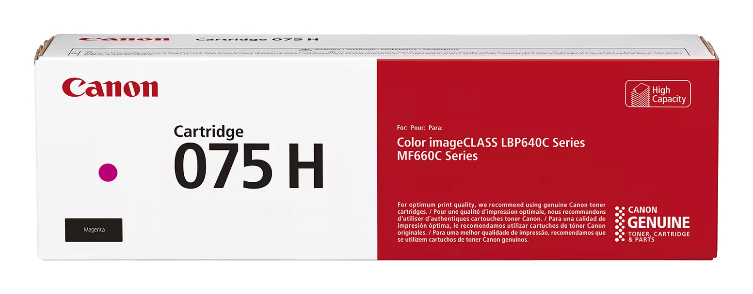 Cartuccia toner Canon 075 H magenta per imageCLASS LBP640C/MF660C.
