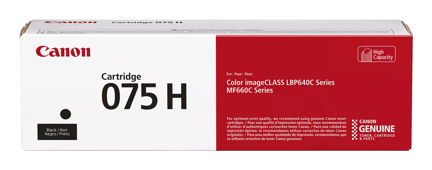 Cartuccia toner Canon 075 H Nero per serie imageCLASS LBP640C/MF660C.