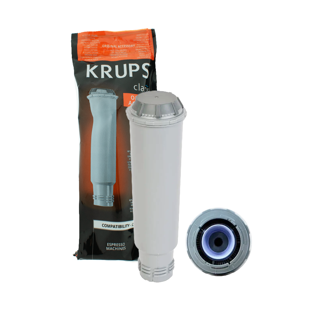 Krups Claris Wasserfilter für Espressomaschinen, mit Verpackung.