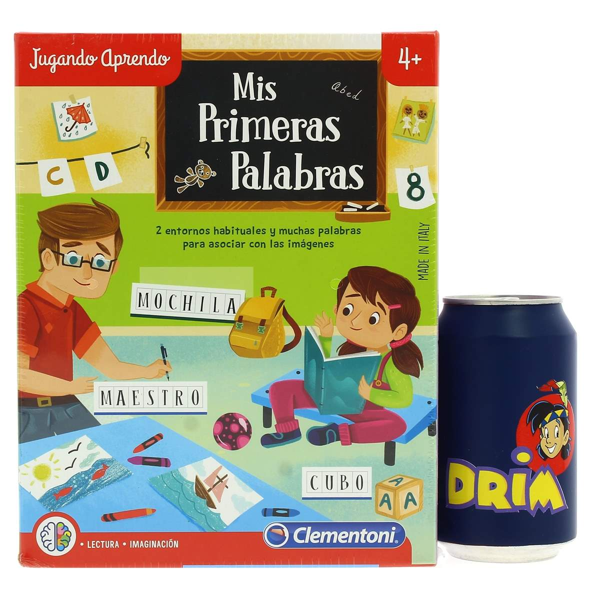 La portada de un libro muestra niños aprendiendo, con un niño escribiendo y una niña leyendo.