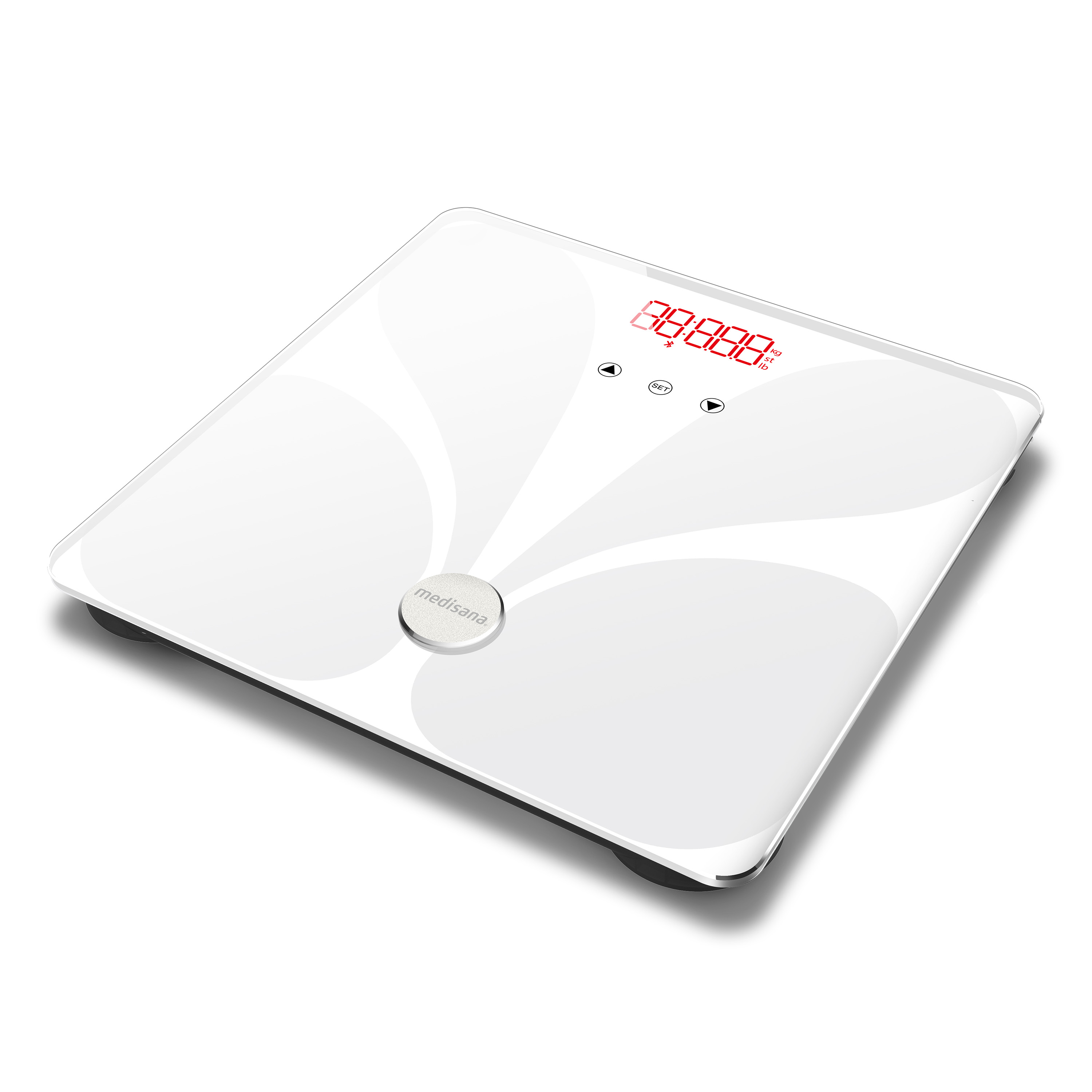 Bilancia pesapersone bianca con display LED rosso c