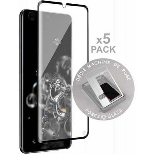 Una confezione da 5 proteggi schermo per smartphone con applicatore.