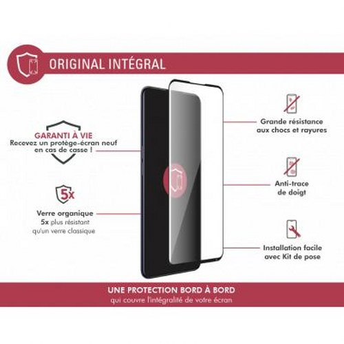 Protezione schermo per smartphone con stampa "Original Integral" e caratteristiche.