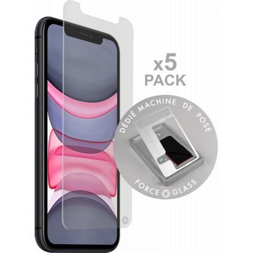 Protezione schermo iPhone confezione da 5 con strumento.