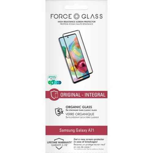 Confezione per una protezione schermo Force Glass per Samsung Galaxy A71.