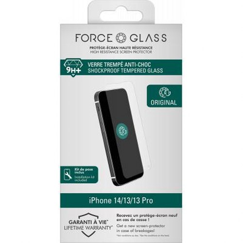 Packaging for iPhone 14/13/13 Pro screen protector, with logo.