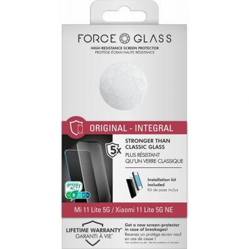 Confezione protettore schermo FORCE GLASS per Mi 11 Lite 5G/Xiaomi 11 Lite 5G NE.