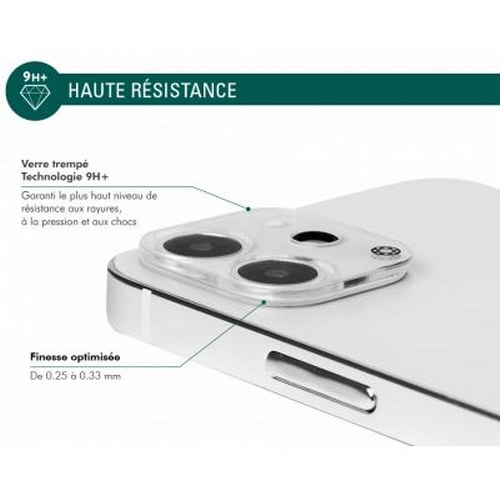 Clear phone case with 9H+ hardness for high scratch resistance.