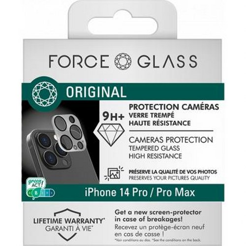 Packaging for iPhone 14 Pro/Pro Max camera lens protectors made of tempered glass.