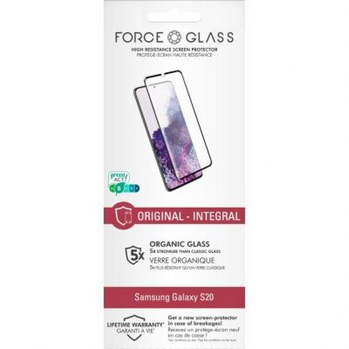 Protezione schermo Force Glass per Samsung Galaxy S20. Vetro organico, 5x più resistente. Garanzia.