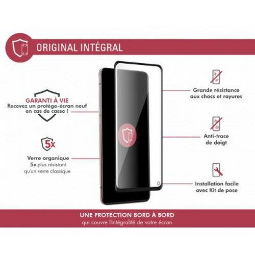 Protezione schermo per smartphone con garanzia a vita e kit di facile installazione.