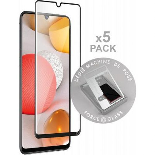 Confezione da 5 pellicole protettive per smartphone con guida.