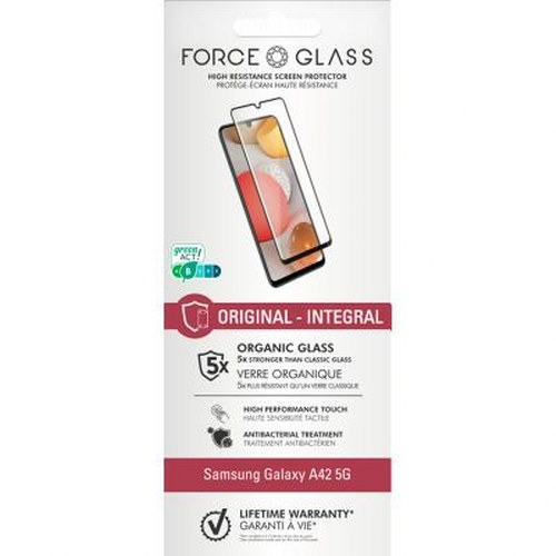 Protezione schermo Force Glass per Samsung Galaxy A42 5G. Vetro organico, alte prestazioni.